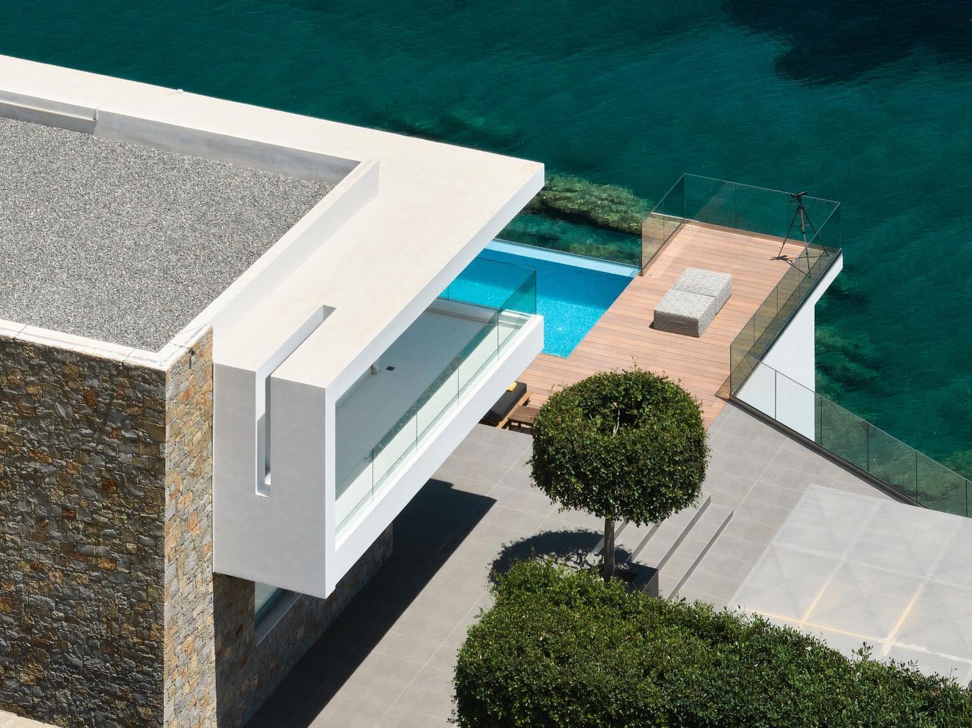 Beachfront Villa In Crete - Epavli Luxury Villa Agia Pelagia  Buitenkant foto